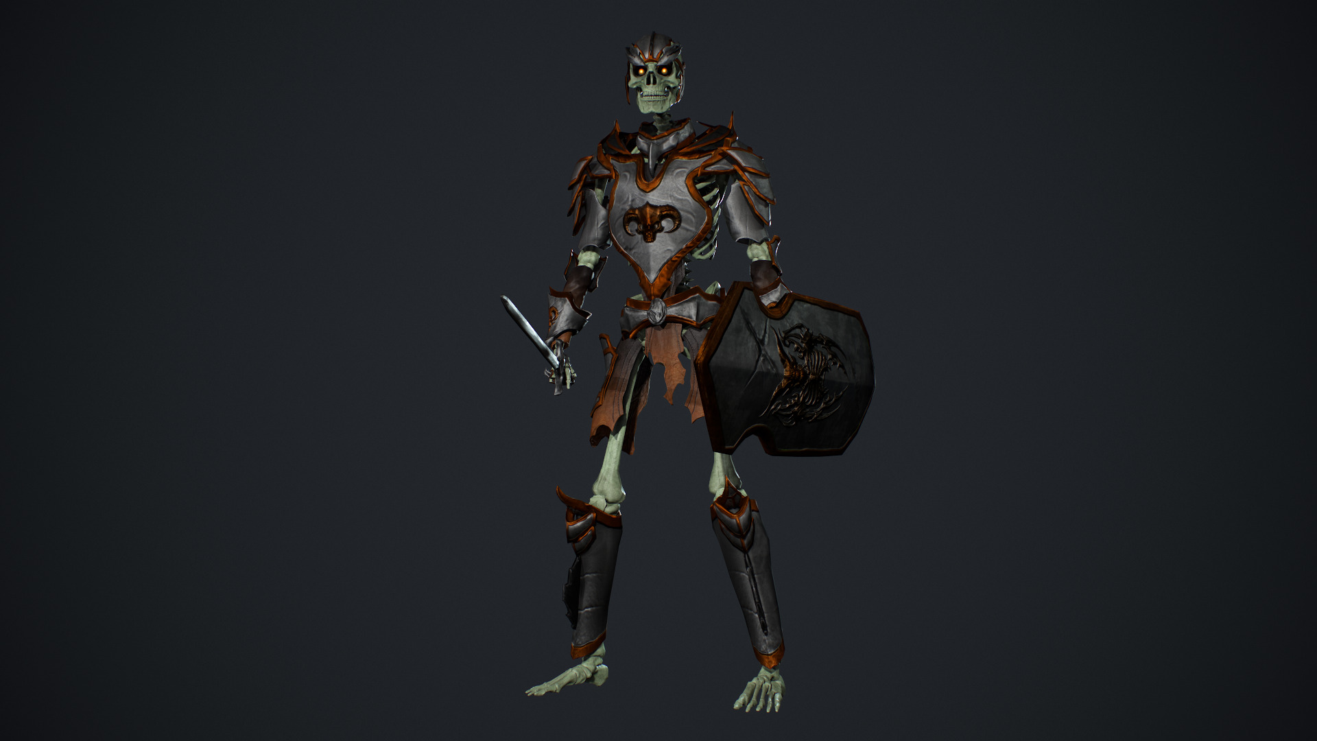 Skeleton 05 Low-poly 3D model_9