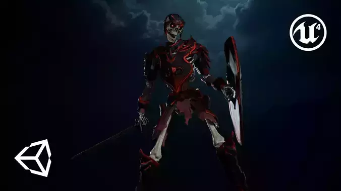 Skeleton 05 Low-poly 3D model