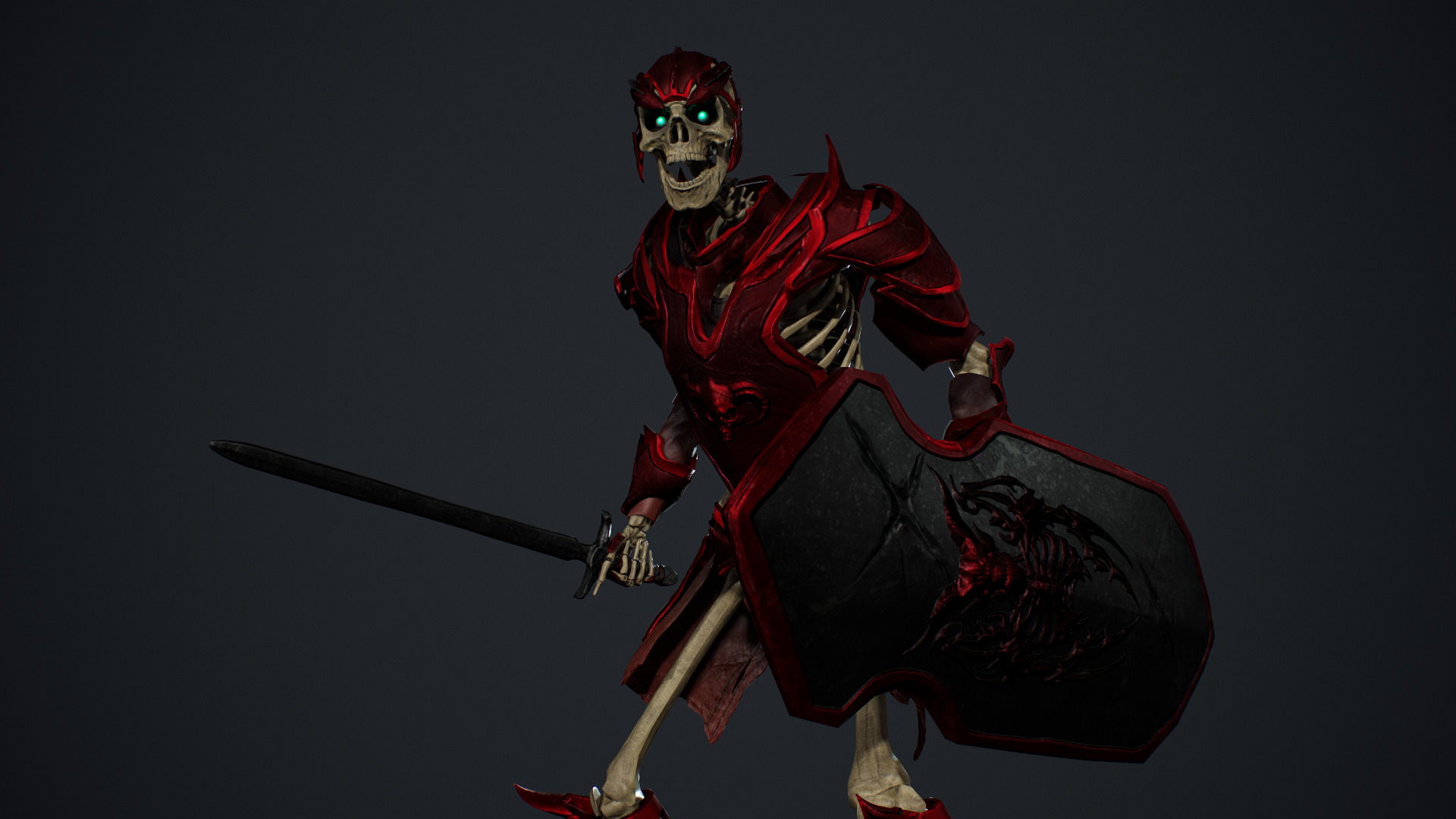 Skeleton 05 Low-poly 3D model_11