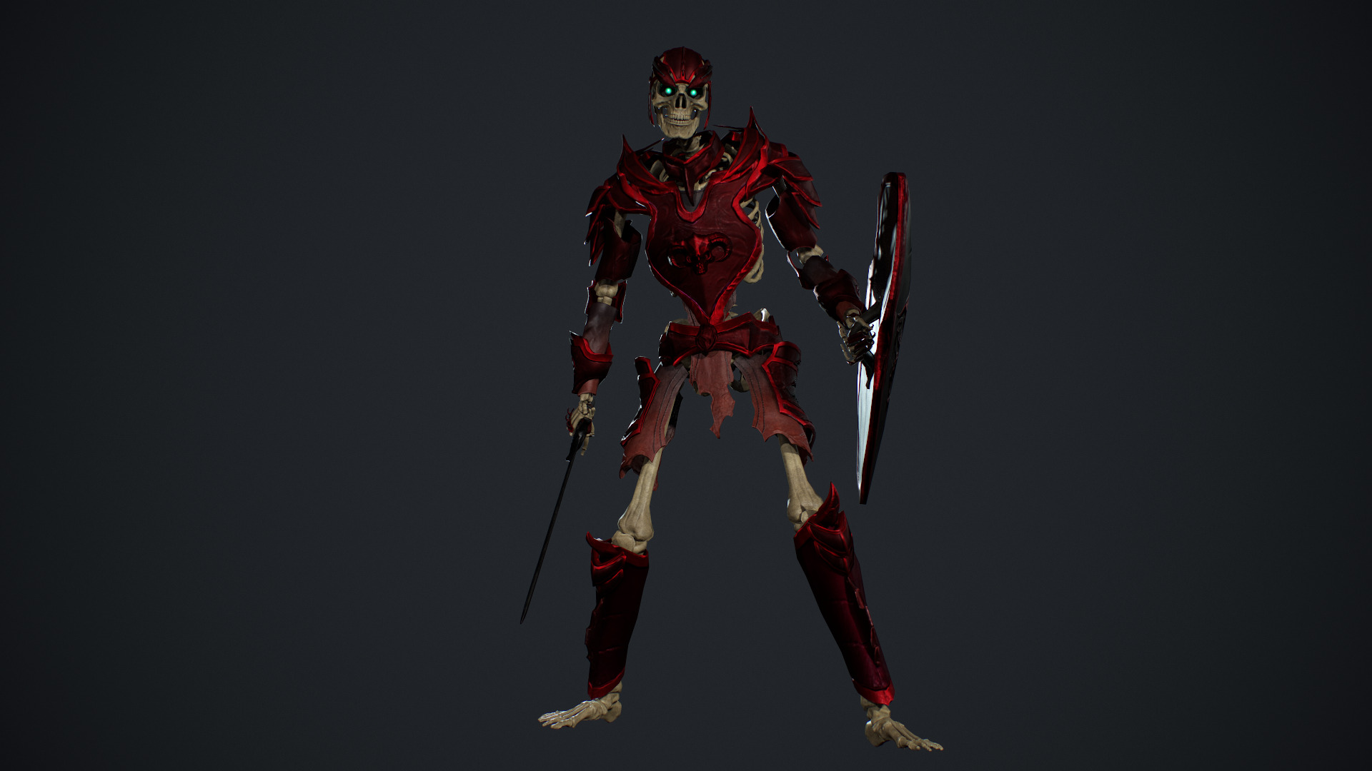 Skeleton 05 Low-poly 3D model_13