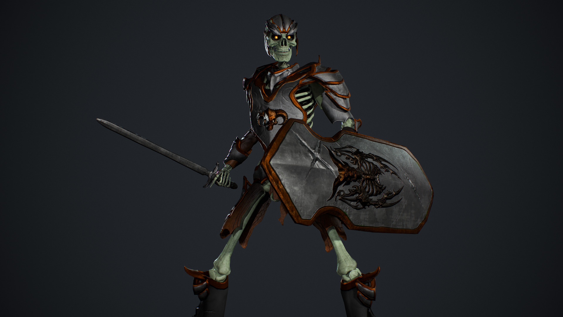 Skeleton 05 Low-poly 3D model_10