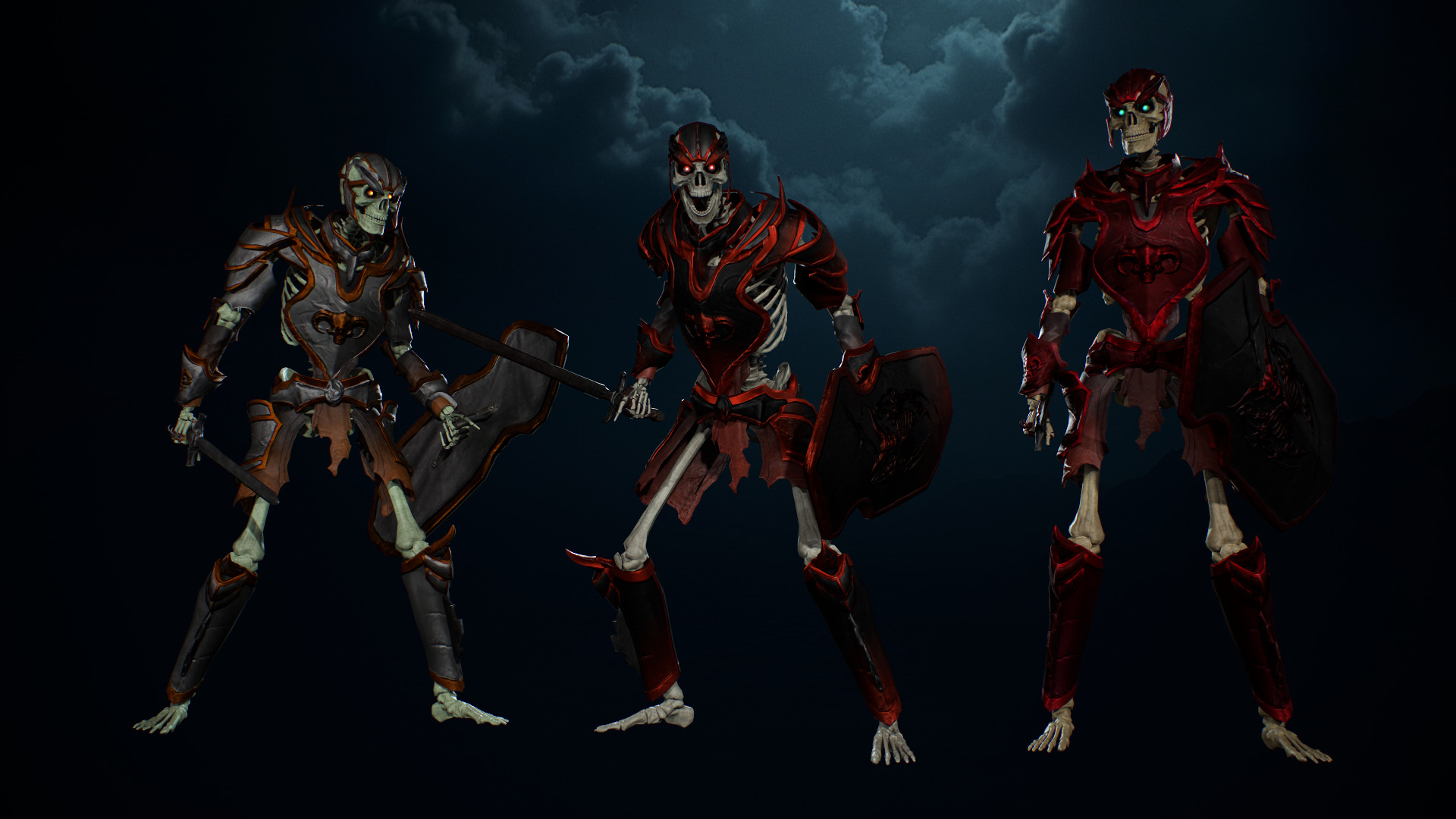 Skeleton 05 Low-poly 3D model_3