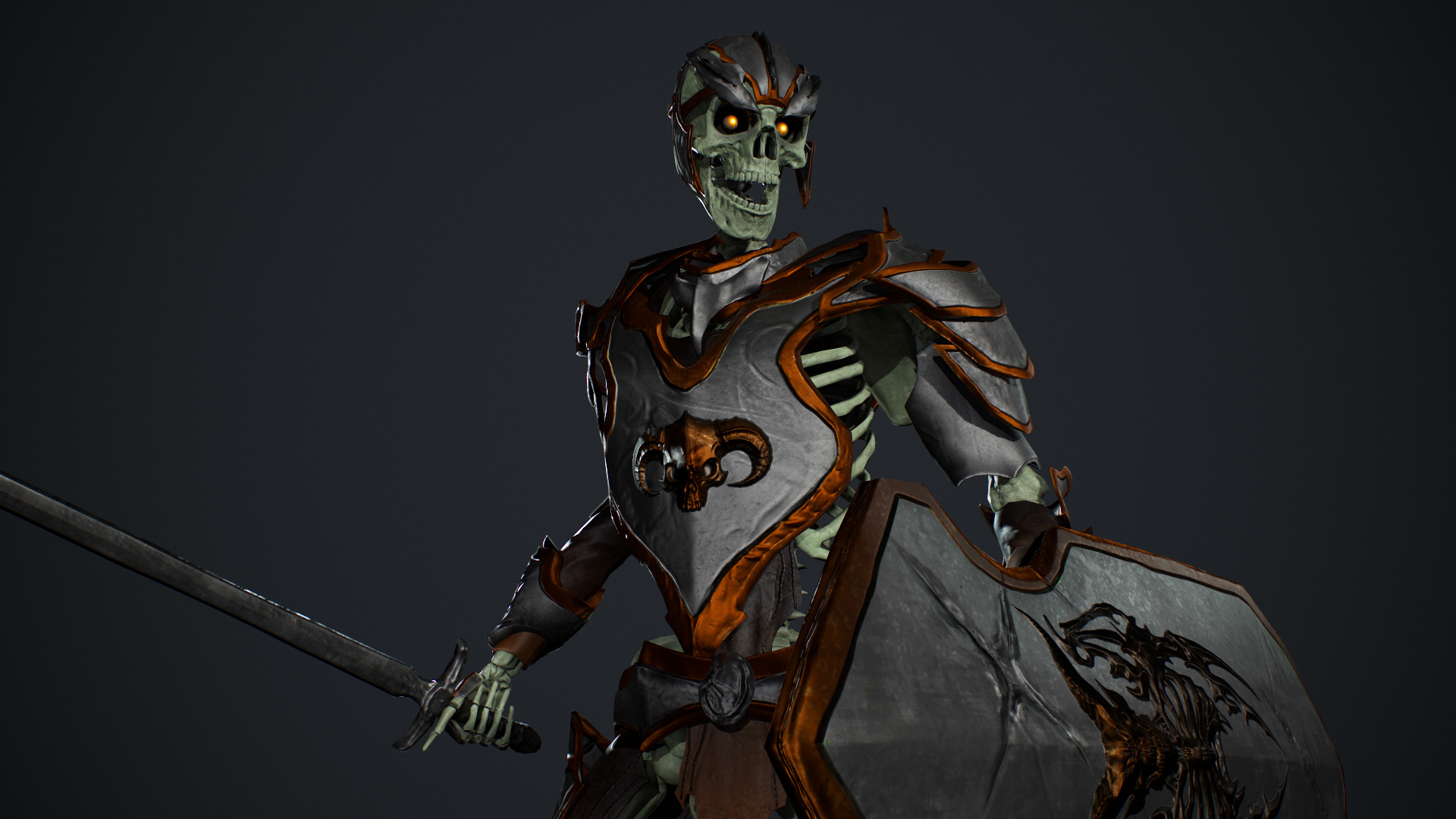 Skeleton 05 Low-poly 3D model_8