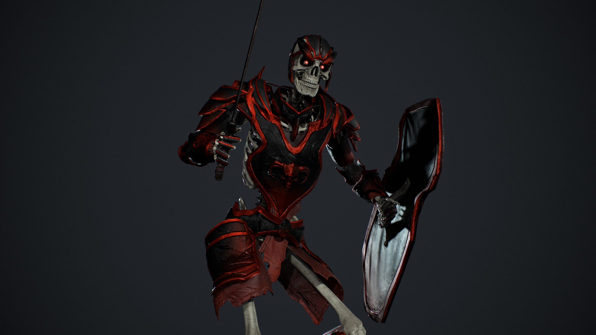 Skeleton 05 Low-poly 3D model_14