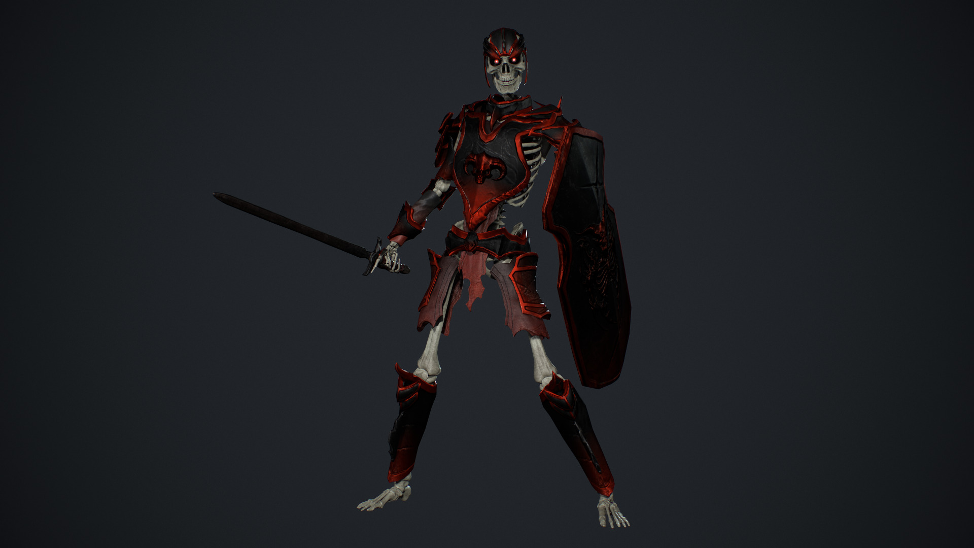 Skeleton 05 Low-poly 3D model_15