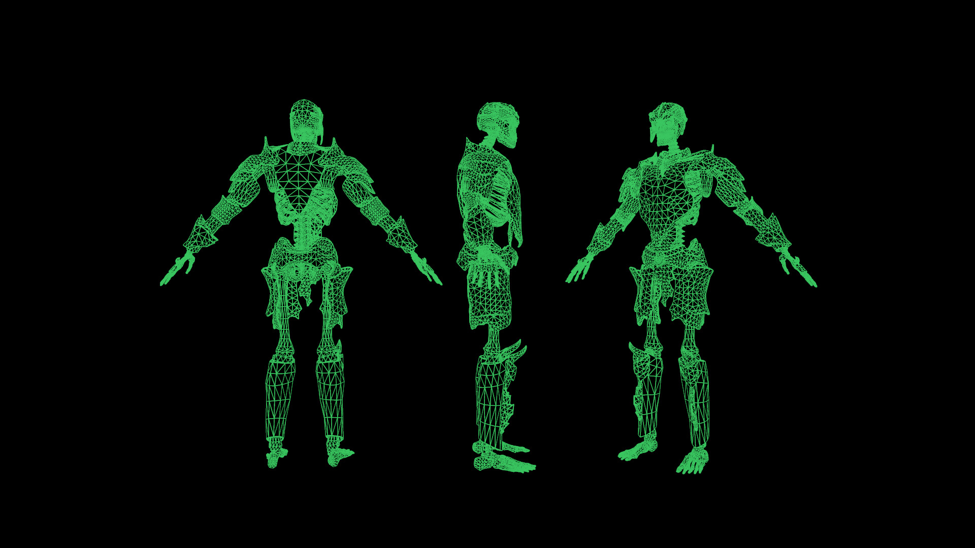Skeleton 05 Low-poly 3D model_7