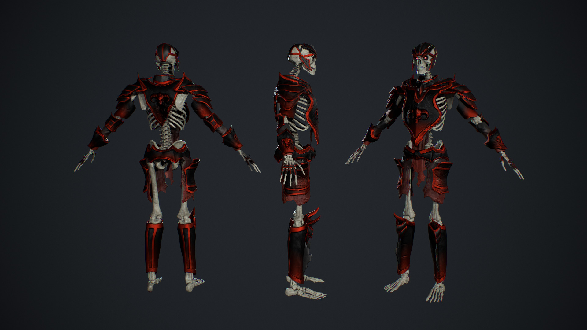 Skeleton 05 Low-poly 3D model_4