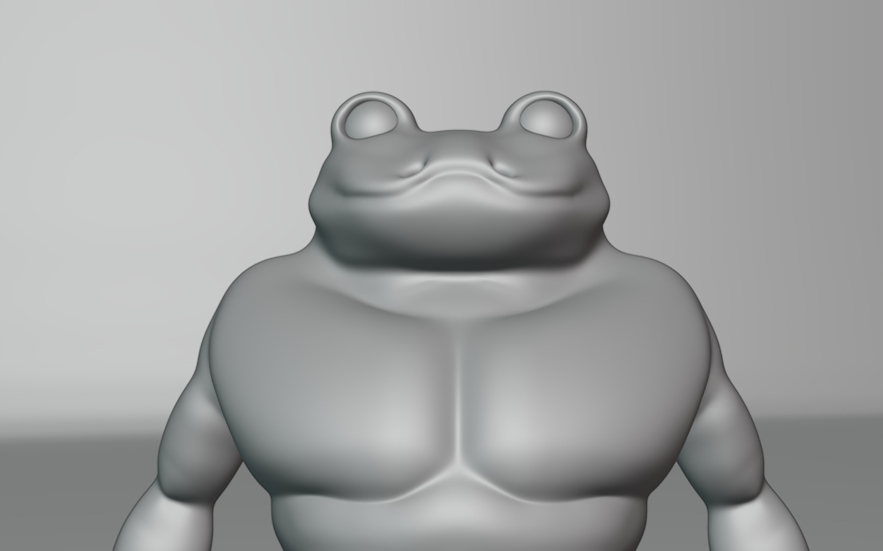 Frog-Man Base Mesh Low-poly 3D model_3