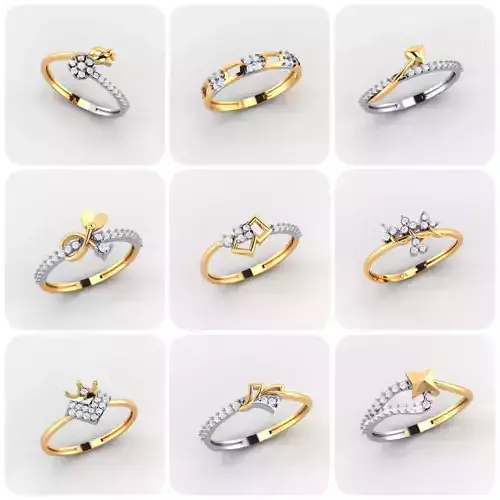 100 LIGHT WEIGHT LADIES RINGS LOT