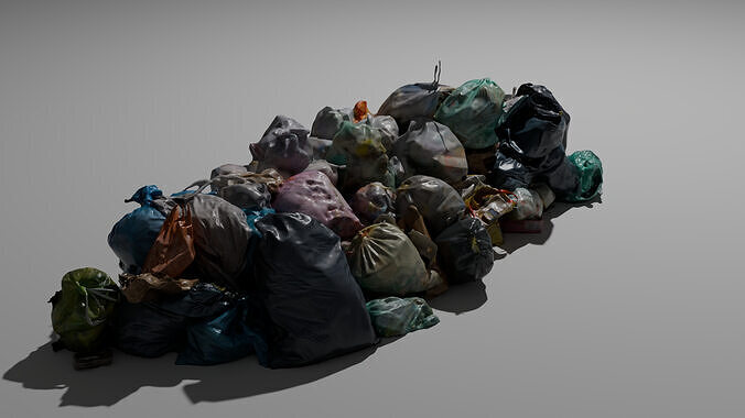 Trash Bags Pile 3D model