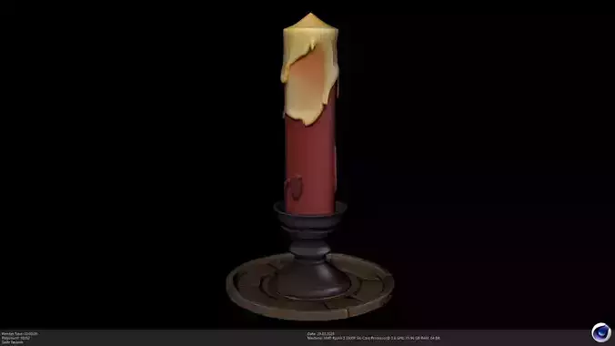 Stylized Medieval Candle - AI