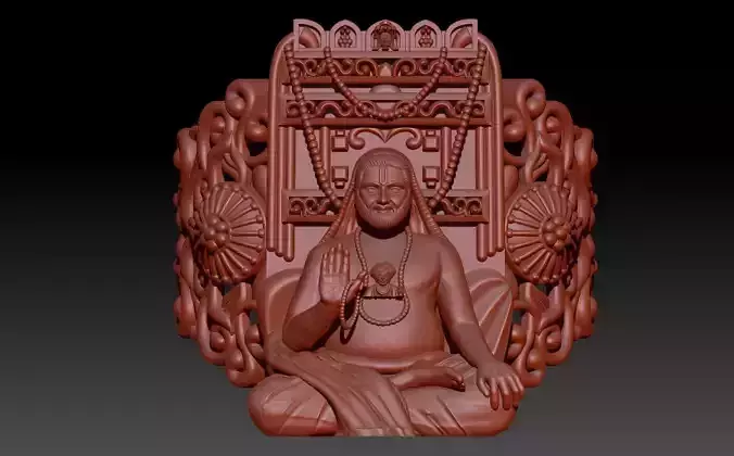 raghavendra swamy ring 3d print model 