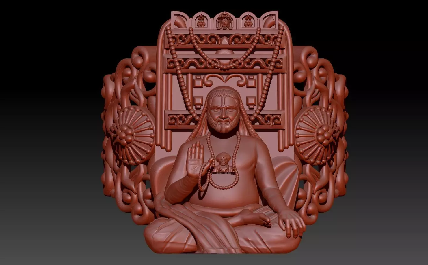 raghavendra swamy ring 3d print model  3D print model_0