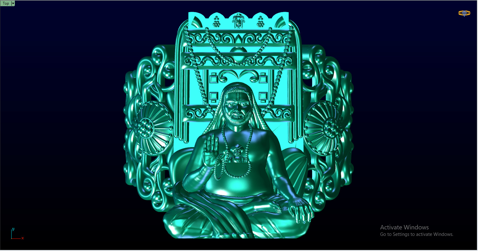 raghavendra swamy ring 3d print model  3D print model_8