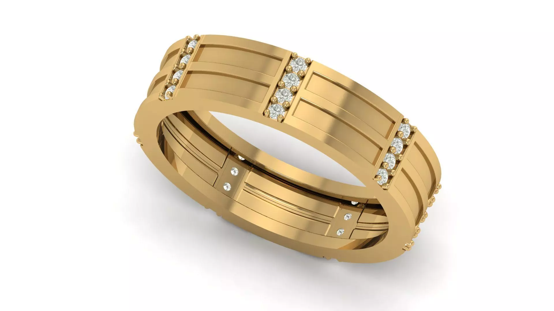 Band ring 3D print model_0