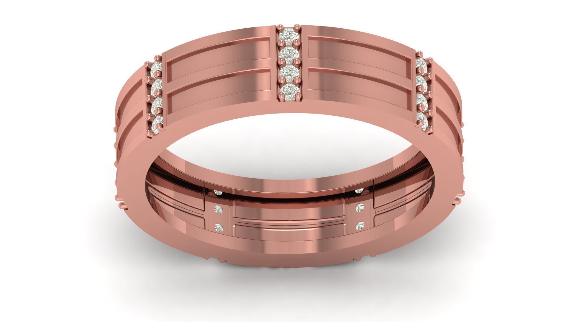 Band ring 3D print model_14