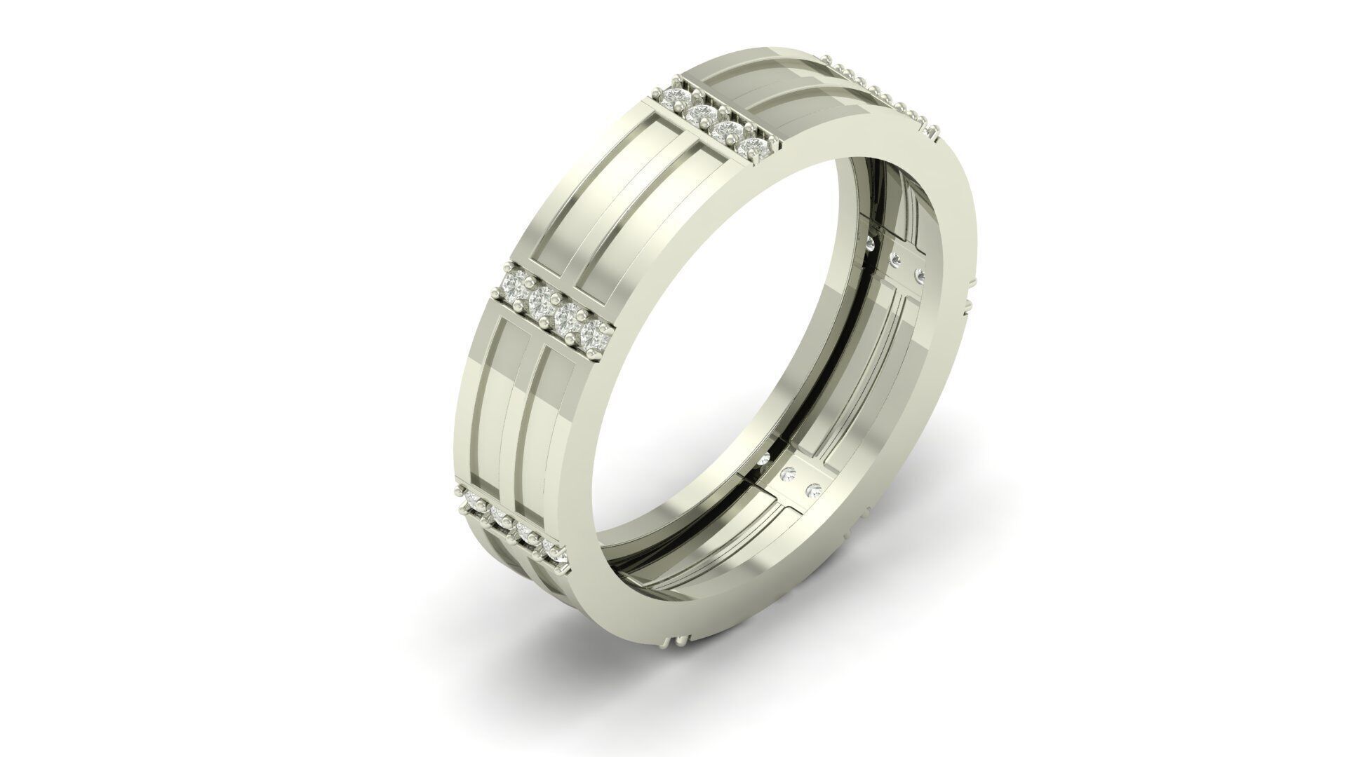 Band ring 3D print model_19