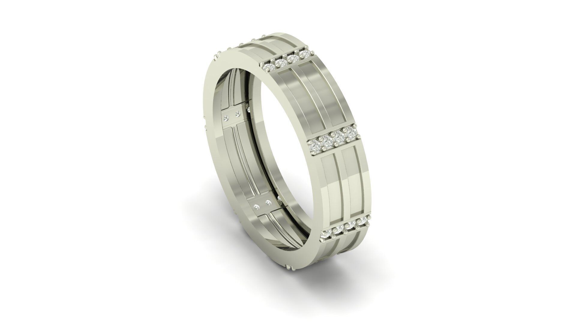 Band ring 3D print model_10