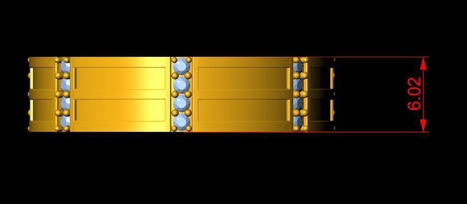 Band ring 3D print model_3