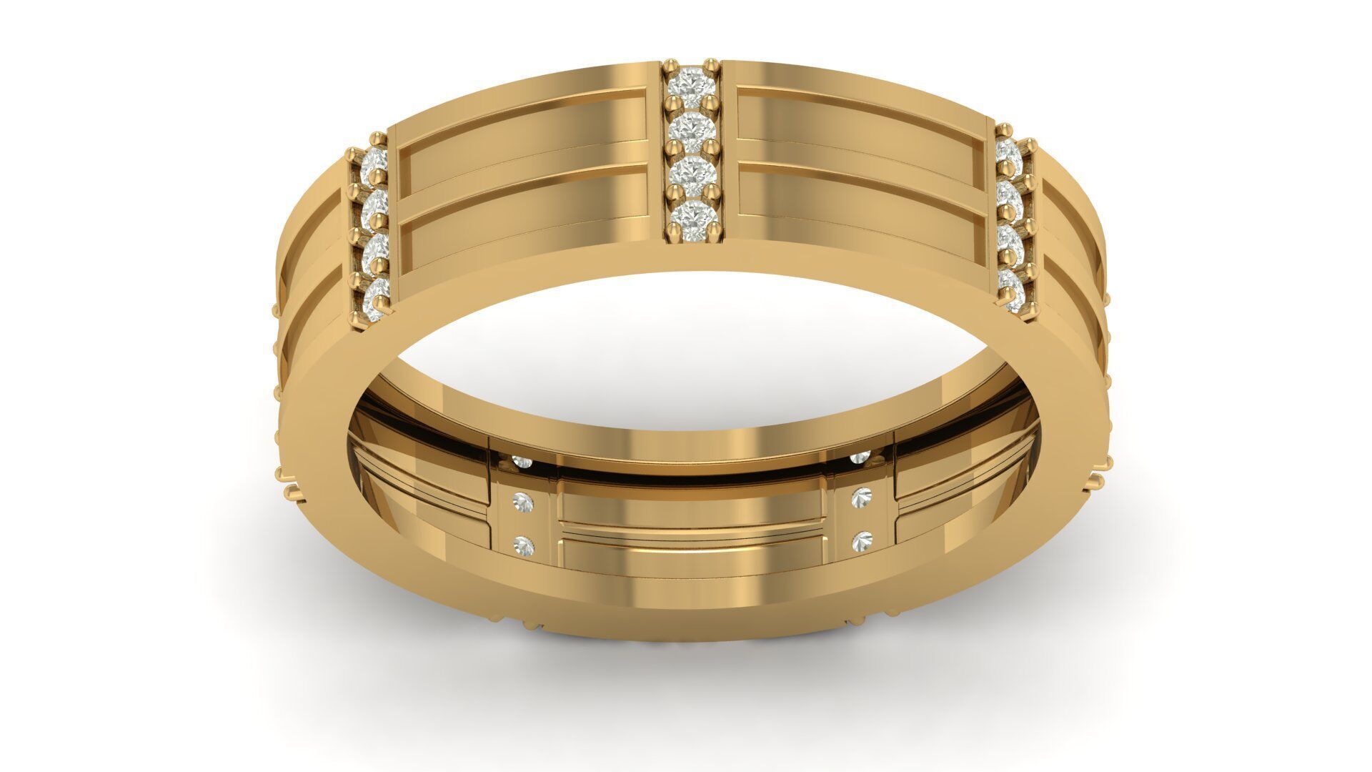 Band ring 3D print model_13