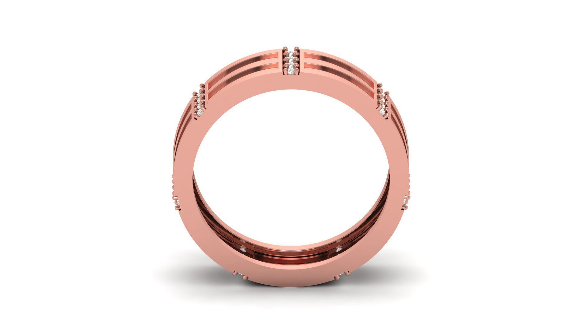 Band ring 3D print model_16