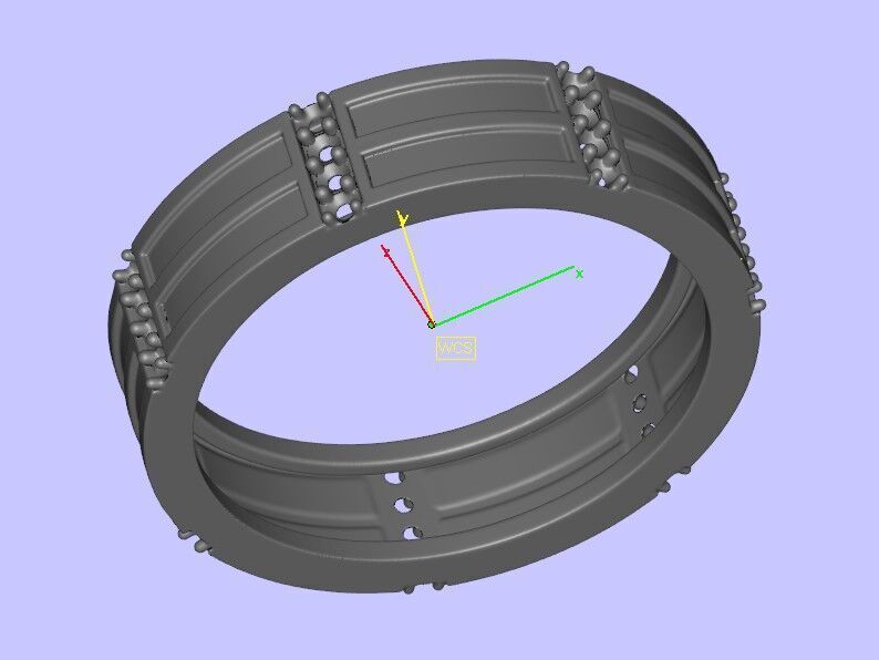Band ring 3D print model_9