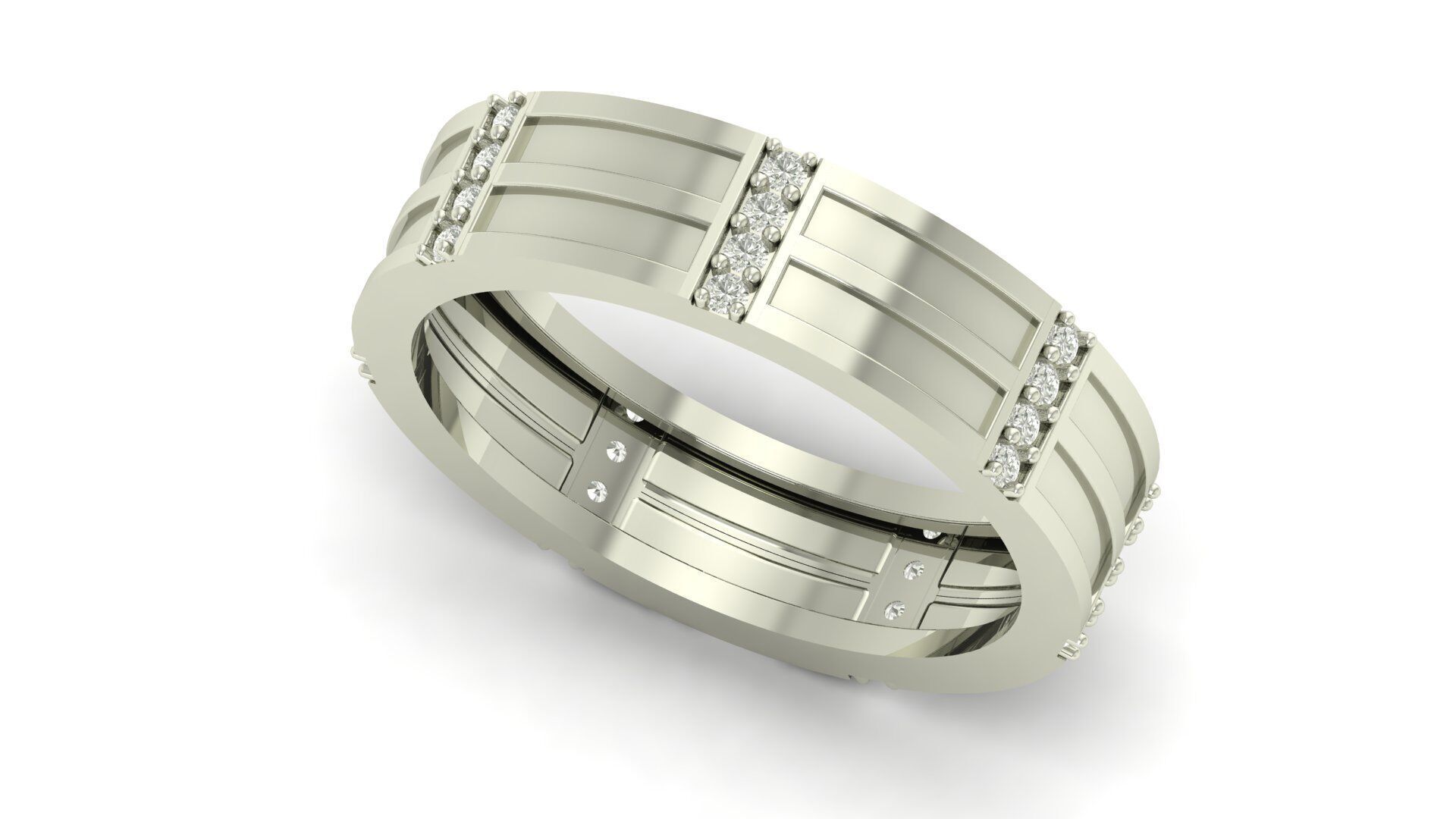 Band ring 3D print model_1
