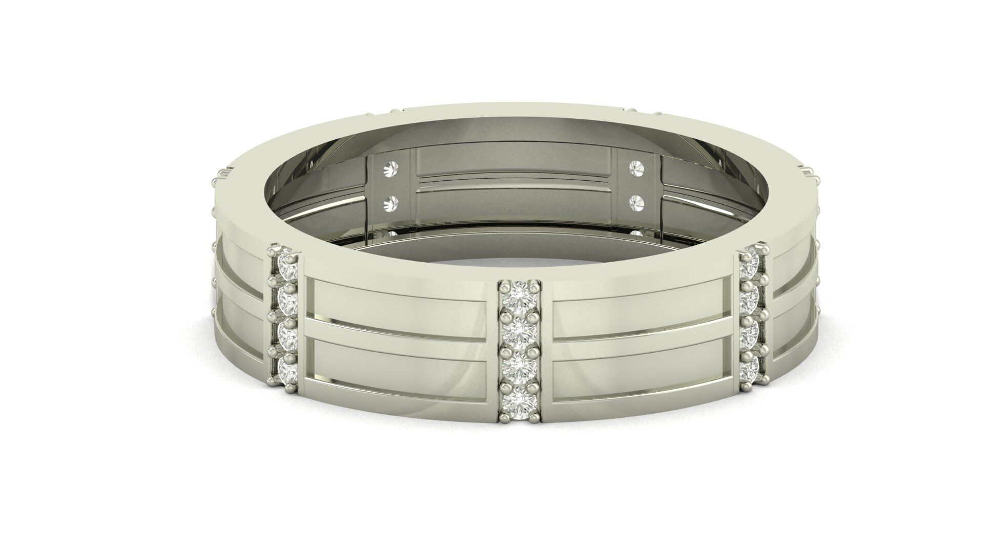 Band ring 3D print model_22