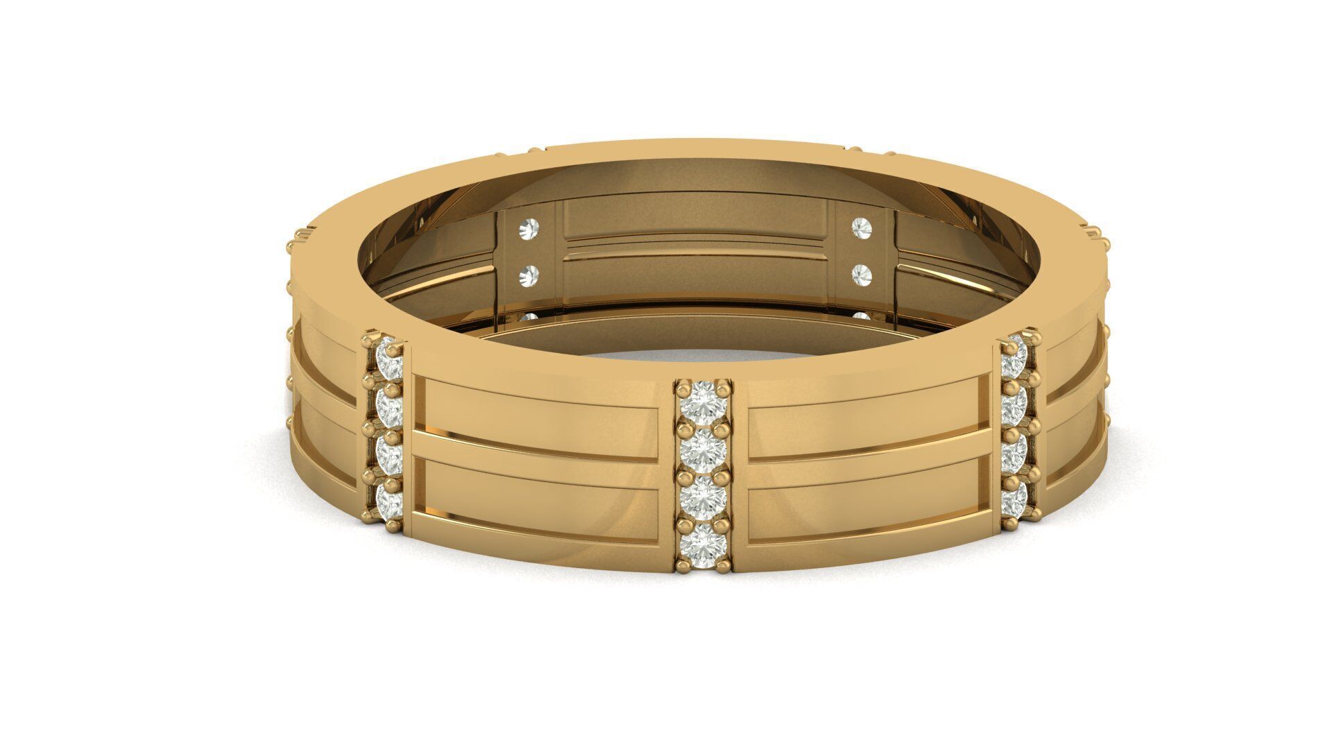 Band ring 3D print model_21