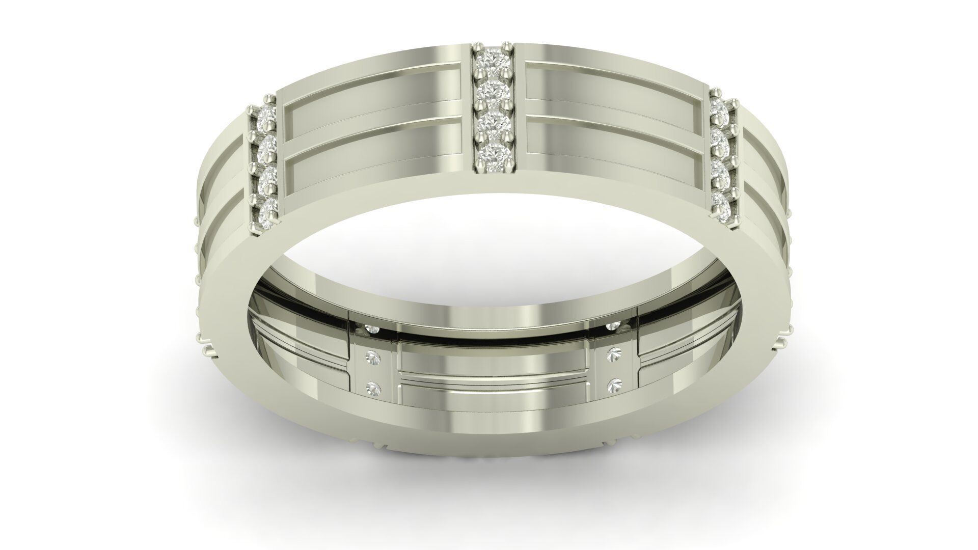 Band ring 3D print model_15