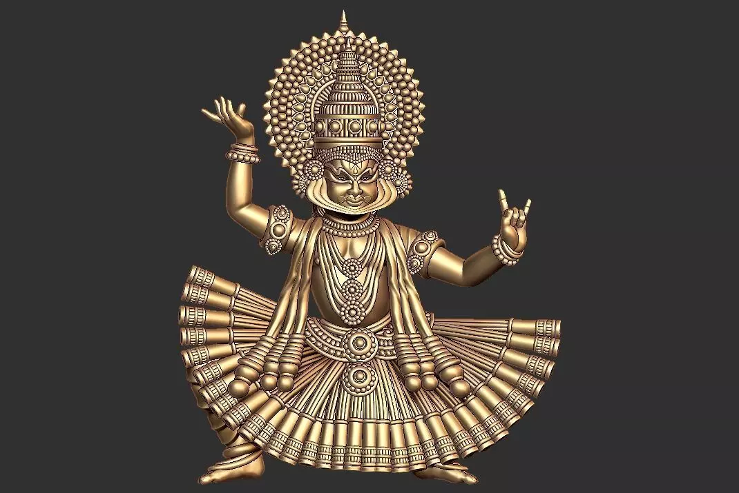 katakkali dance model 3D print model_0