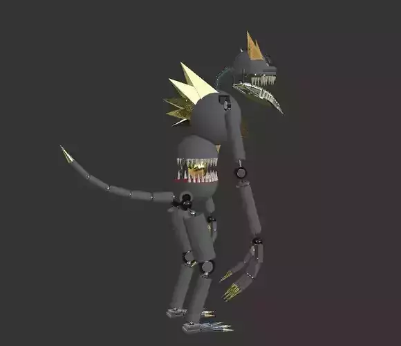 Corrupted robot 3D model