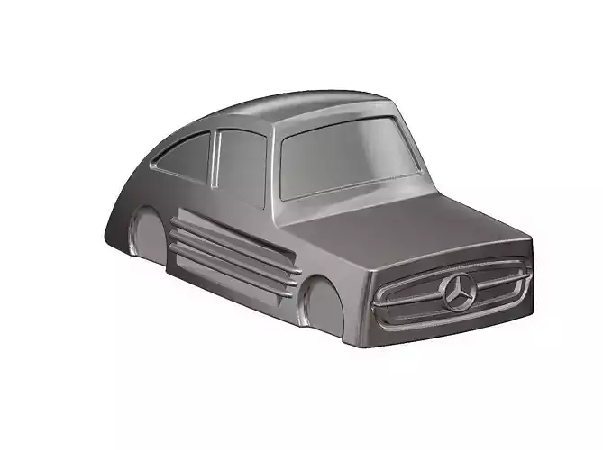 Ribbed sides Mercedes 300SL gullwing grille car sculpture decor