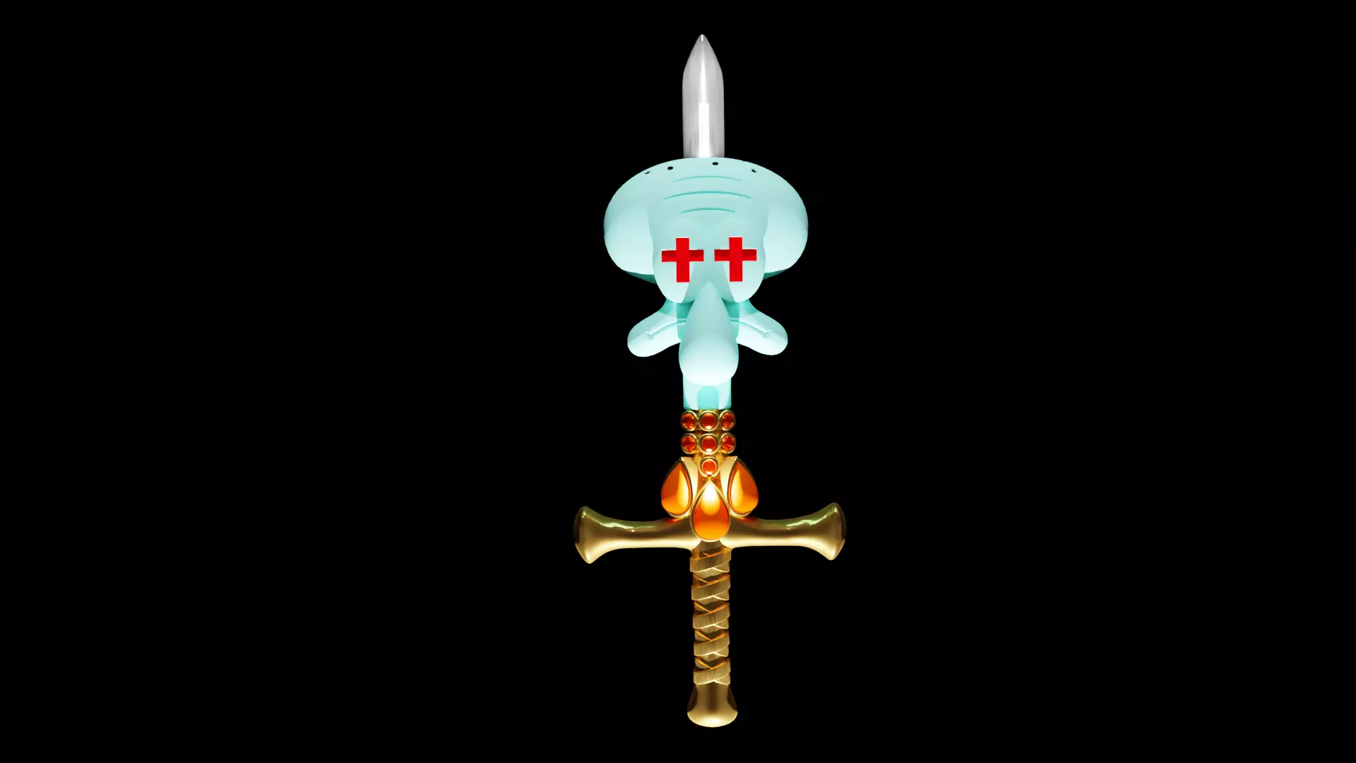 Bold and Brash Blade Squidward Pendant 3D print model