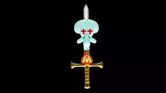 Bold and Brash Blade Squidward Pendant 3D print model