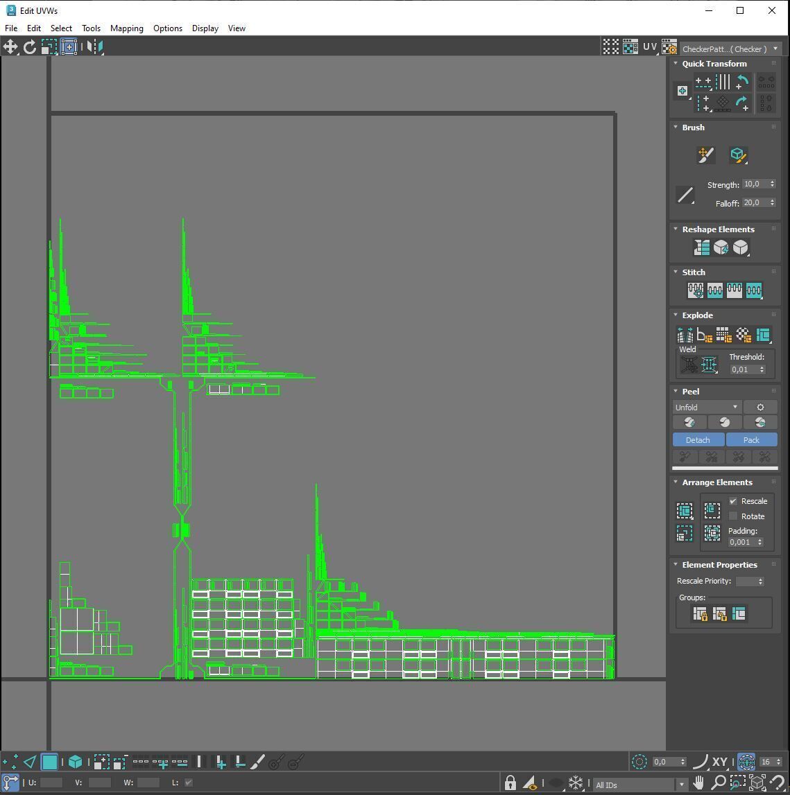 Building Skyscraper City Town Downtown Street Futuristic Utopia Low-poly 3D model_9
