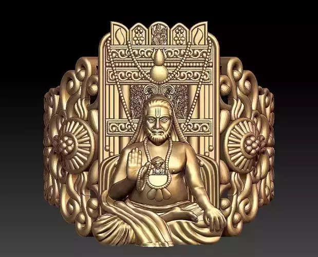 raghavendra swamy ring 3d print model 3D print model 3D model