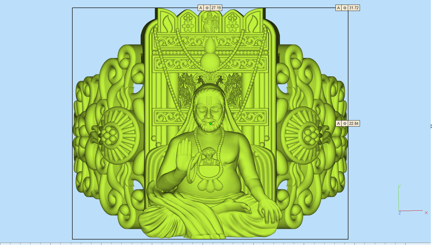 raghavendra swamy ring 3d print model 3D print model 3D model_2