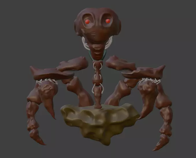 Alien robot S 3D model_0