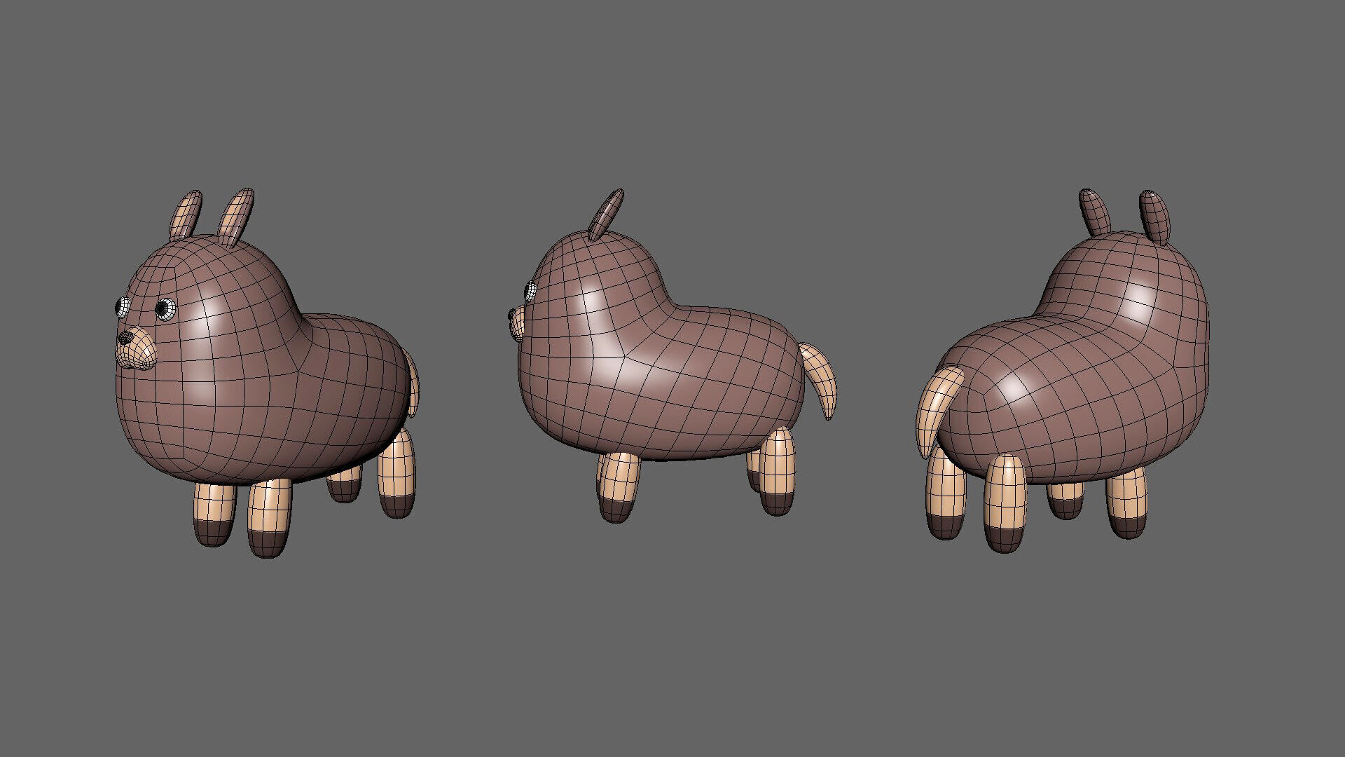 Low-Poly Alpaca Animated - Fun World Animal Low-poly 3D model_11