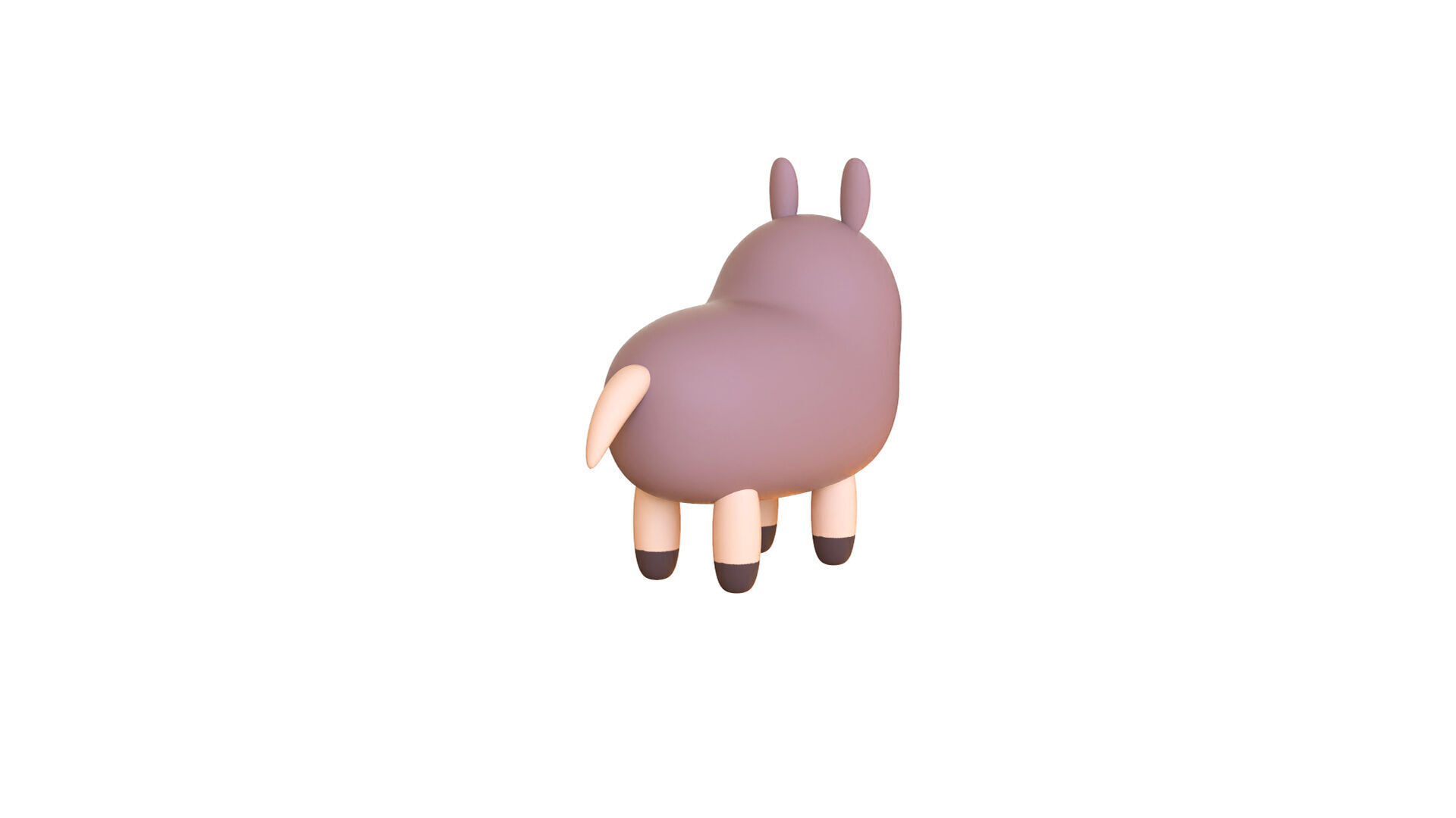 Low-Poly Alpaca Animated - Fun World Animal Low-poly 3D model_4