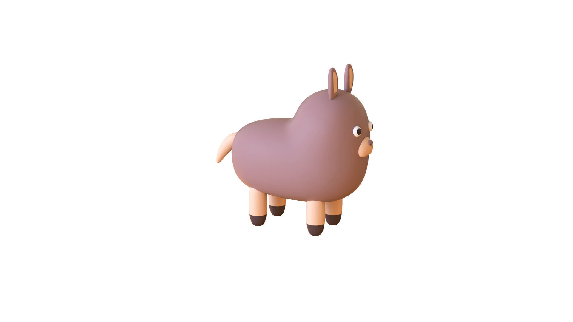 Low-Poly Alpaca Animated - Fun World Animal Low-poly 3D model_8