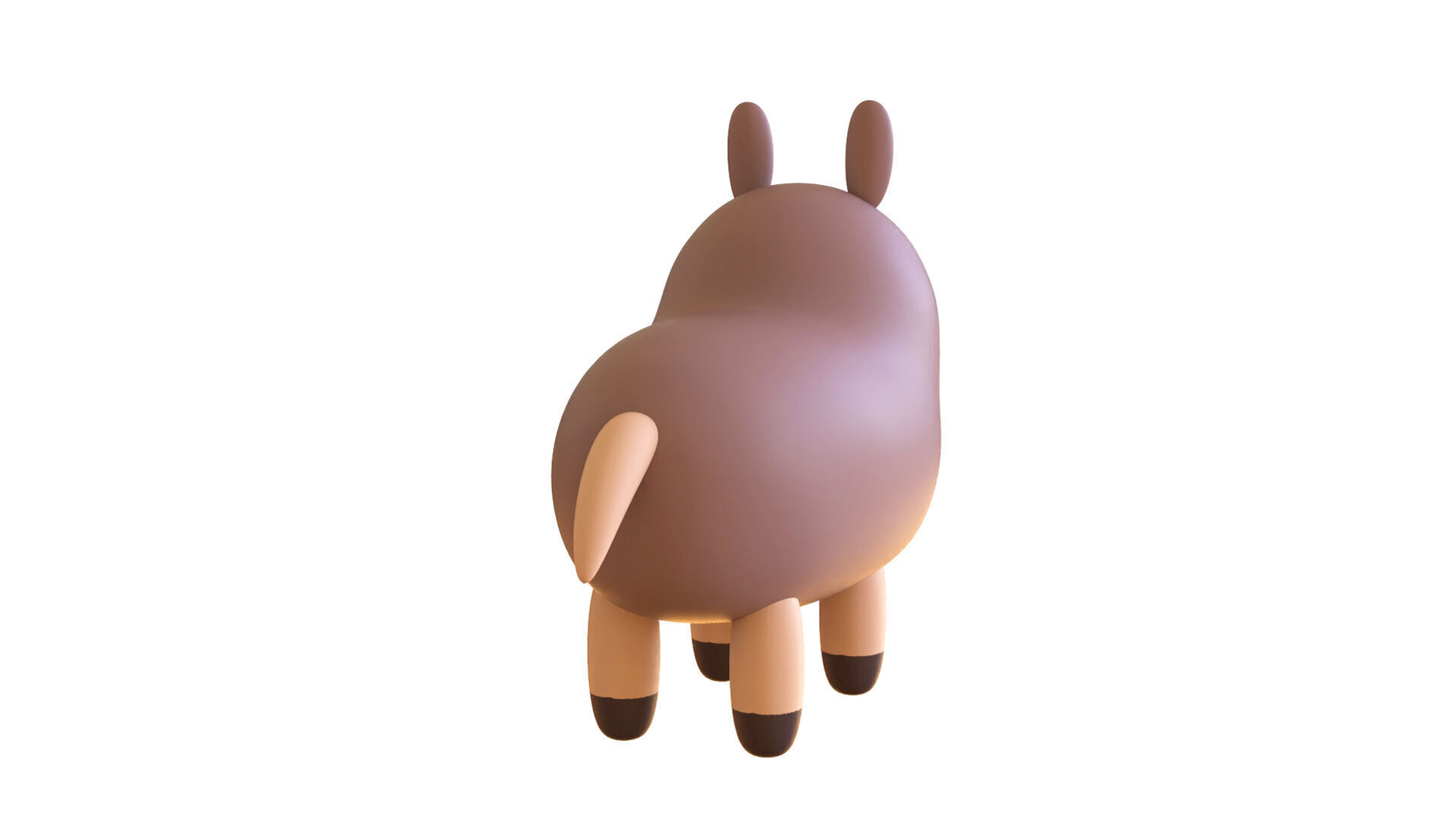 Low-Poly Alpaca Animated - Fun World Animal Low-poly 3D model_6