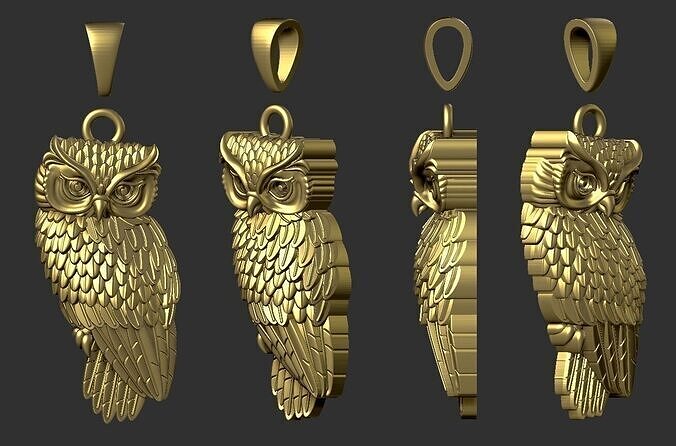 owl pendent  3D print model