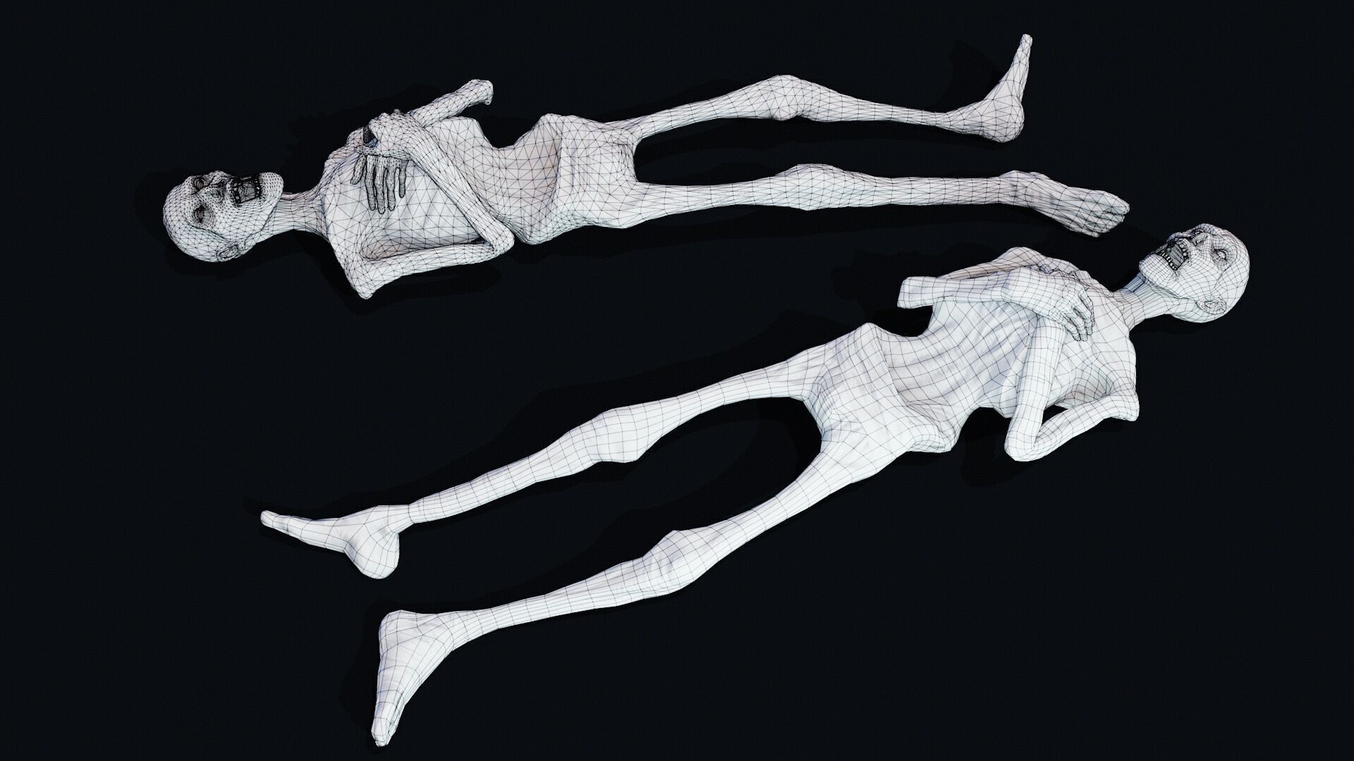 Human corpse 01 Low-poly 3D model_8