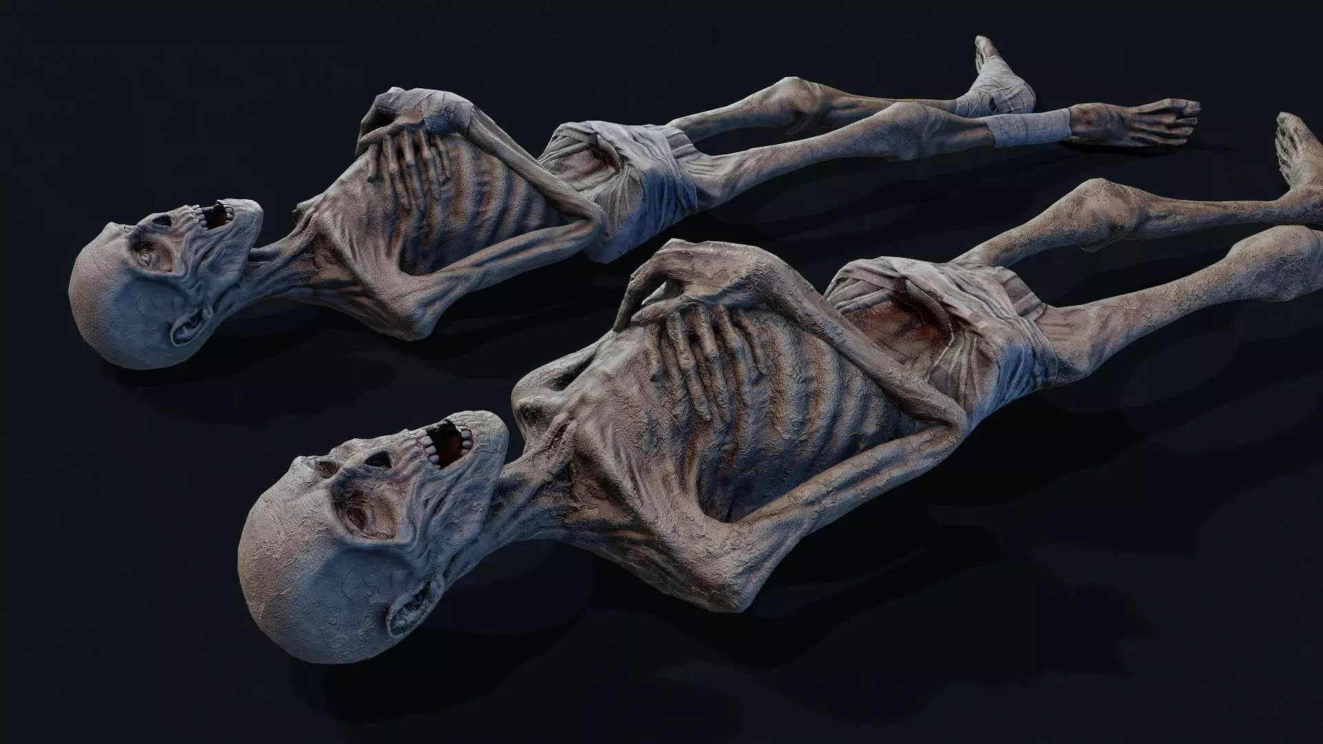 Human corpse 01 Low-poly 3D model_0