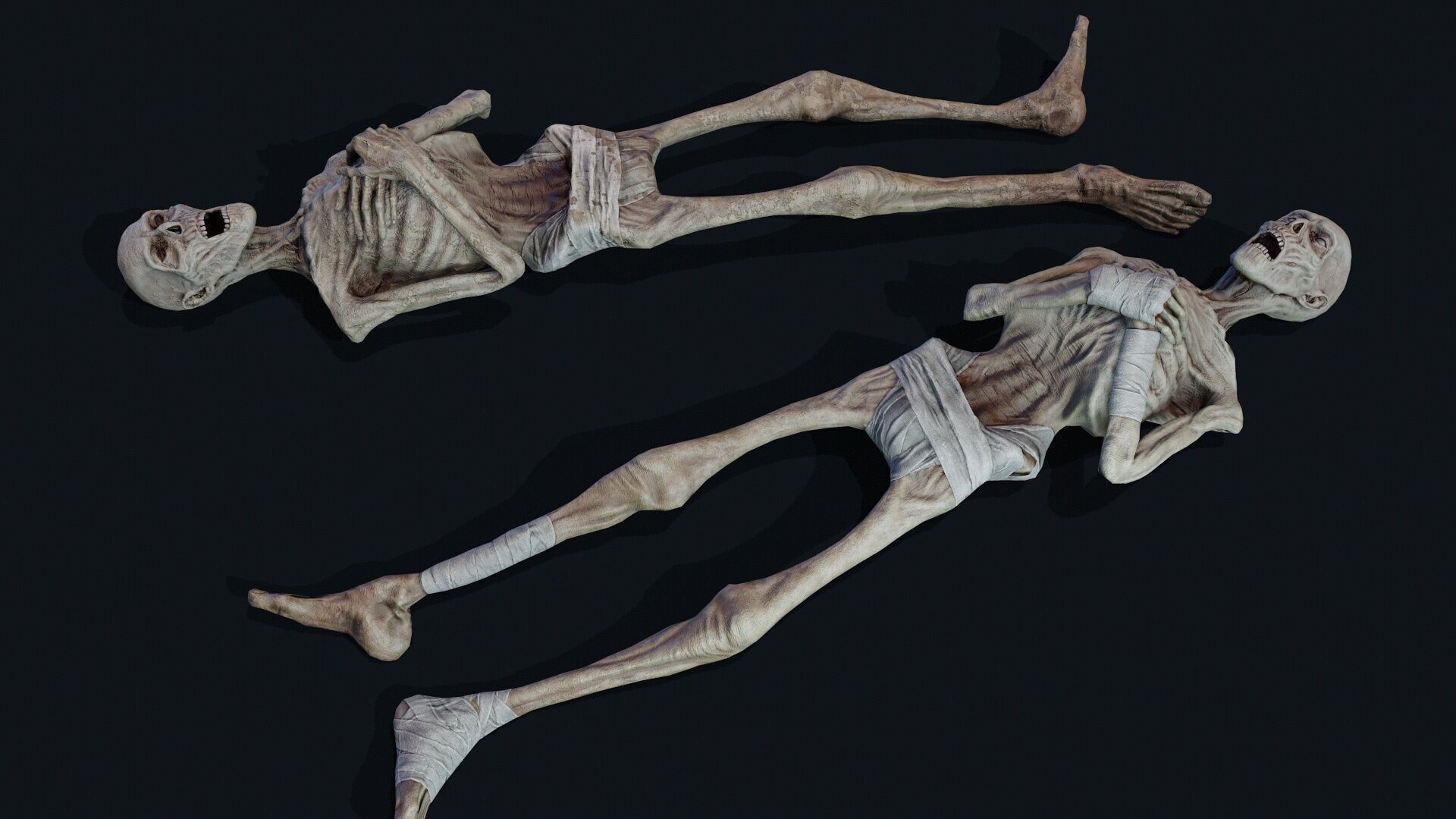 Human corpse 01 Low-poly 3D model_5