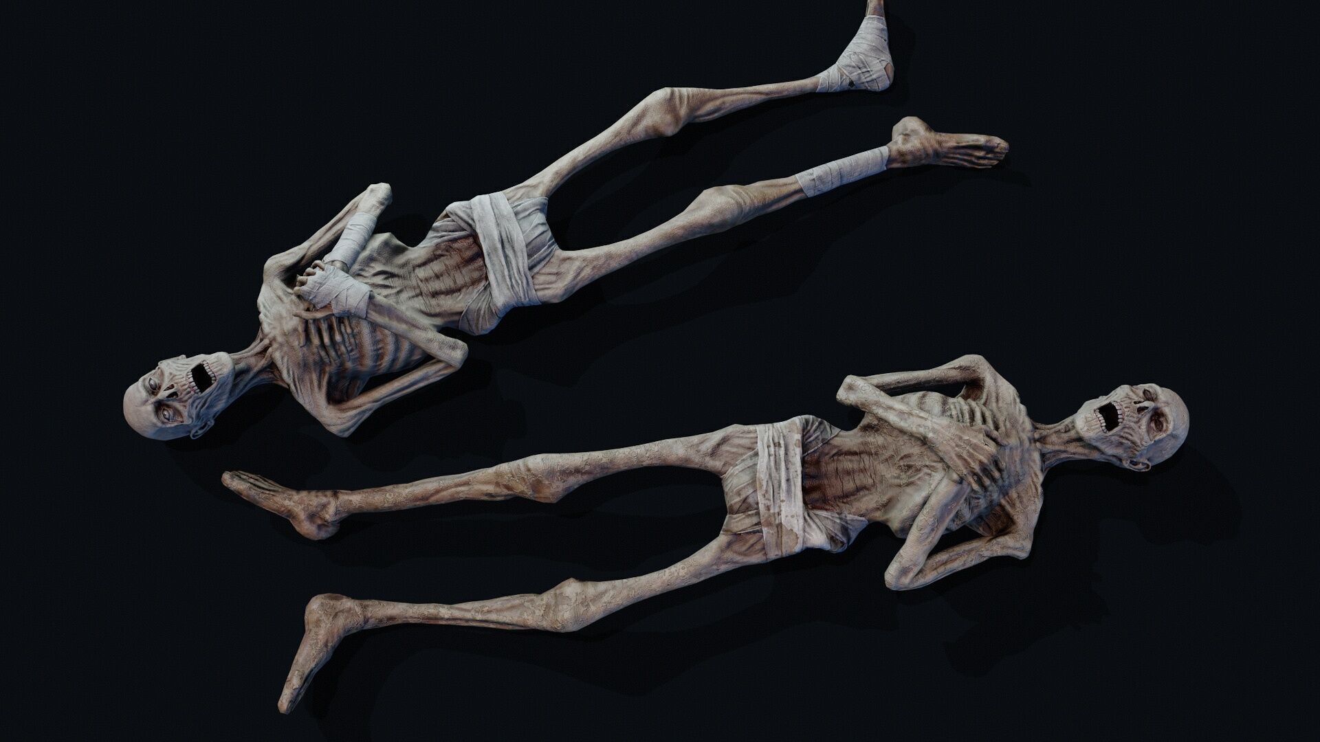 Human corpse 01 Low-poly 3D model_6