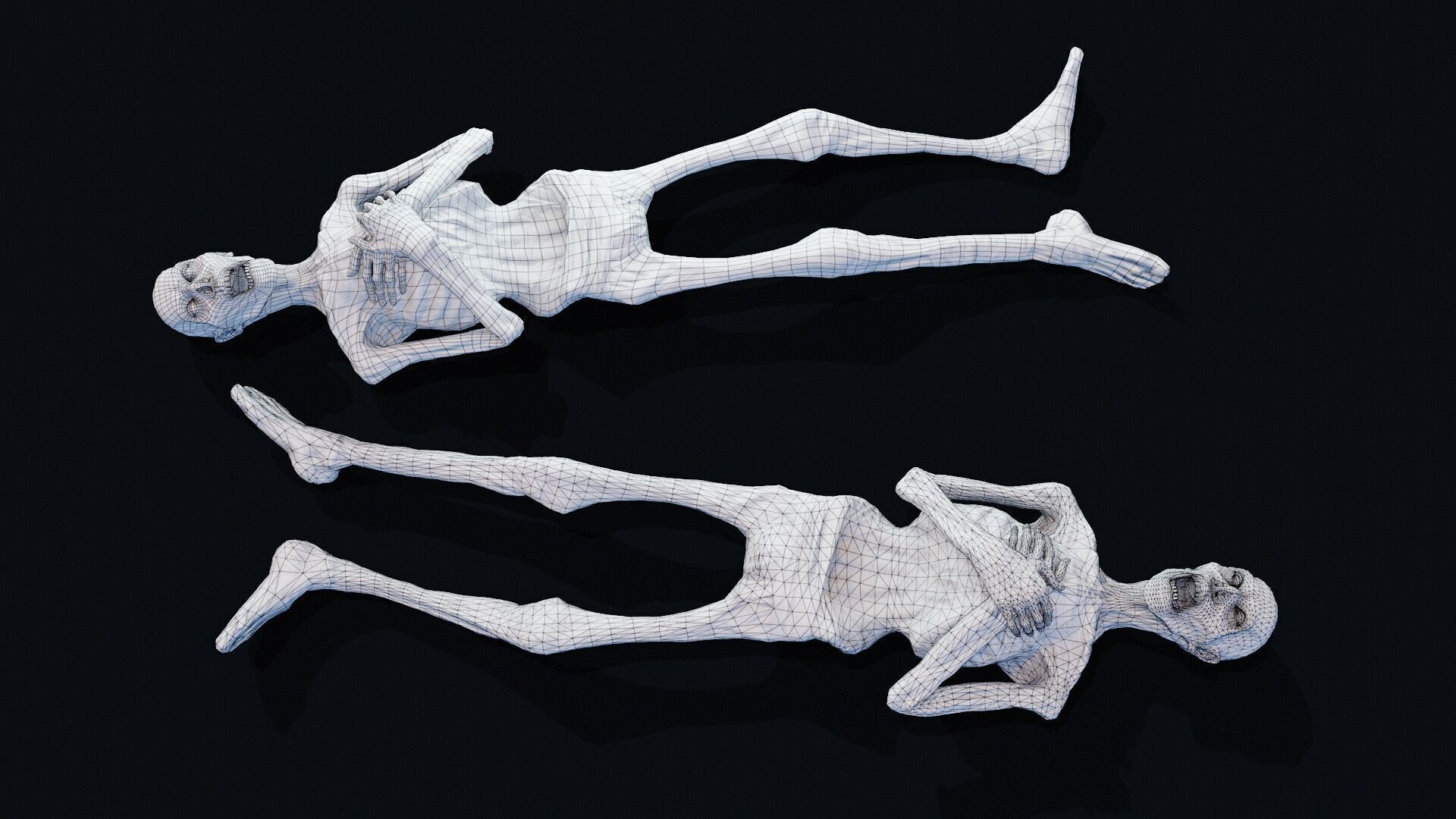 Human corpse 01 Low-poly 3D model_7