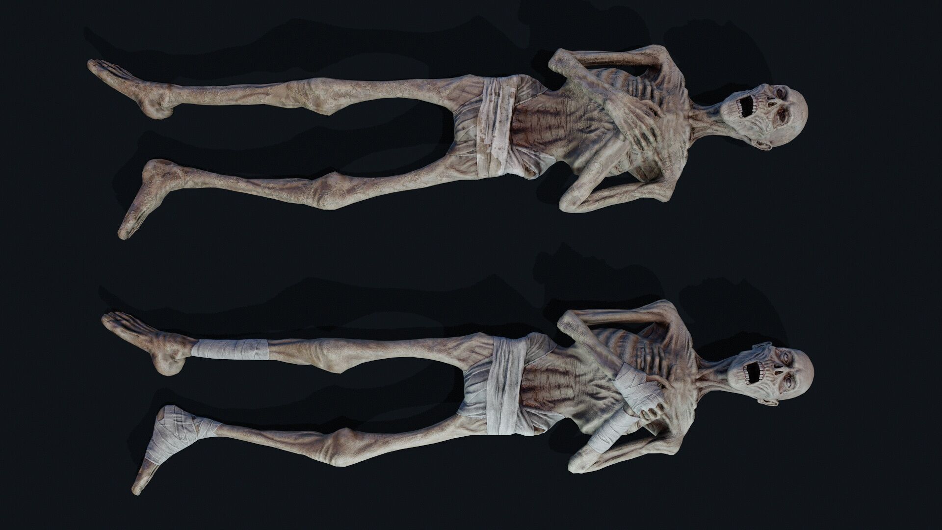 Human corpse 01 Low-poly 3D model_4